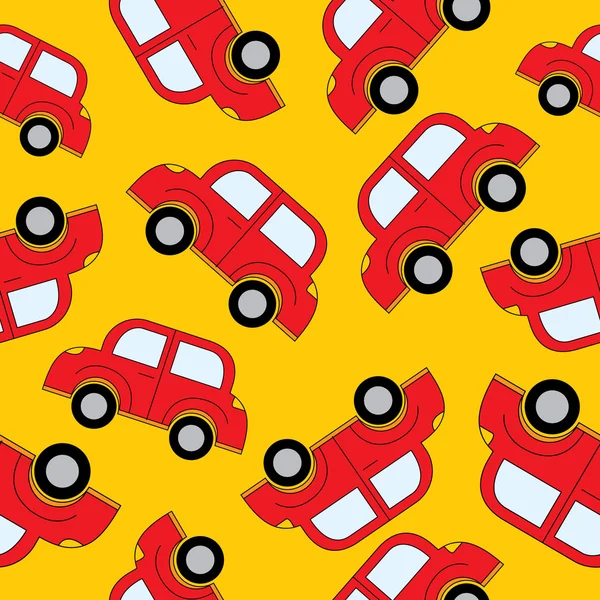 Cartoon cars seamless pattern. Template for design. — Stock Vector