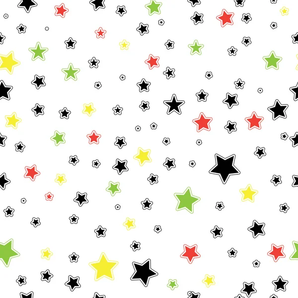 Бесшовный Star Monochrome Background. Шаблон для проектирования . — стоковый вектор