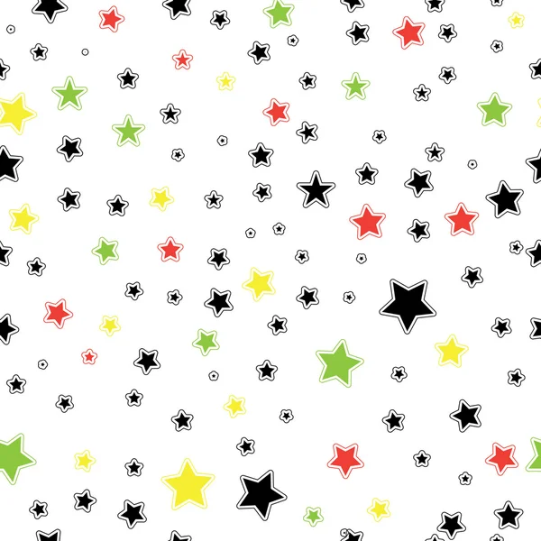 Fondo monocromo estrella inconsútil. Plantilla para diseño . — Vector de stock