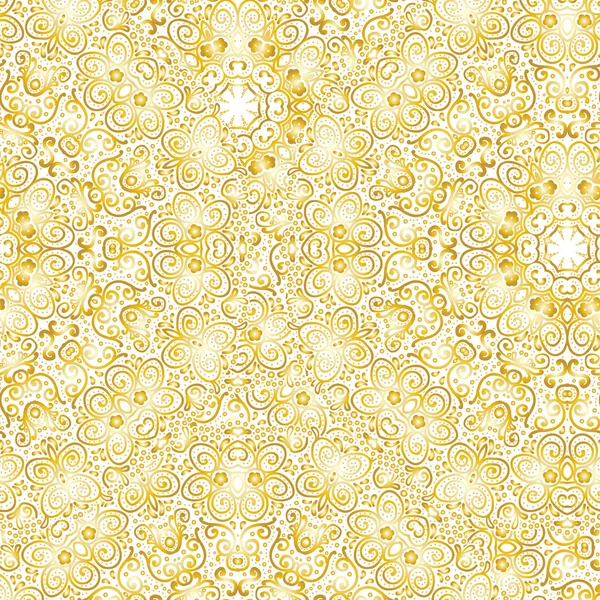 Tapete. einen nahtlosen Vektorhintergrund. Gold Textur. — Stockvektor