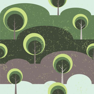 arbres sur fond de clairière