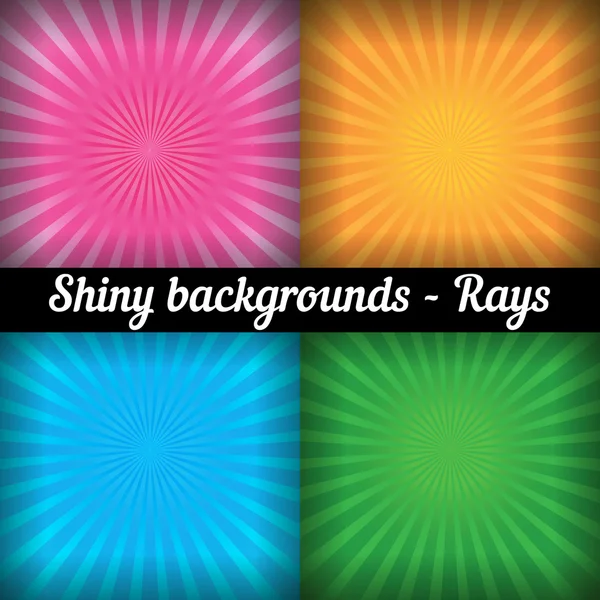 Rays. Sunburst Pattern. Vector set of different colors. — Stock Vector