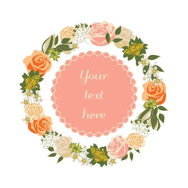 Tarjeta floral brillante con lindas flores de dibujos animados en vector. Citas inspiradoras y motivacionales antecedentes . — Vector de stock