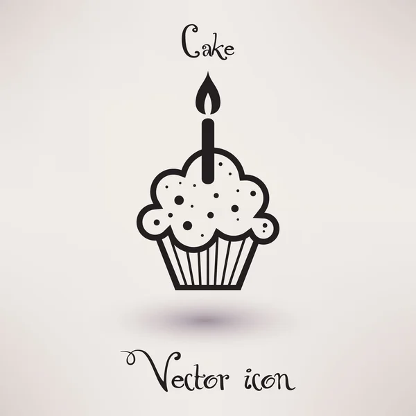 Pictografía del icono del vector de pastel — Vector de stock