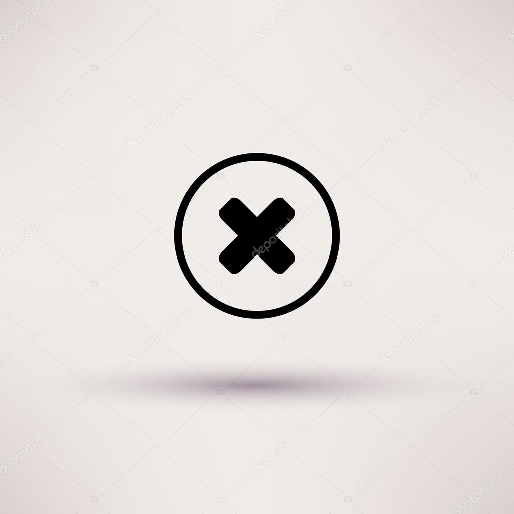 Disapprove check mark icon Isolated Vector illustration.