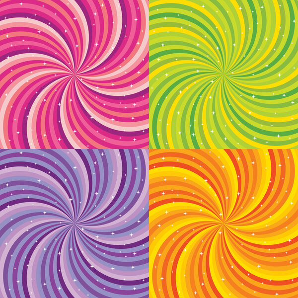 Блестящий абстрактный фон - оранжевый, зеленый, розовый и фиолетовый
.