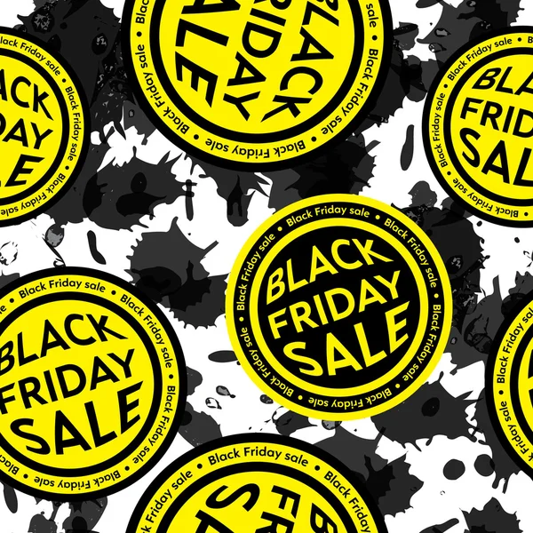 Black Friday Vente blot fond vectoriel sans couture . — Image vectorielle