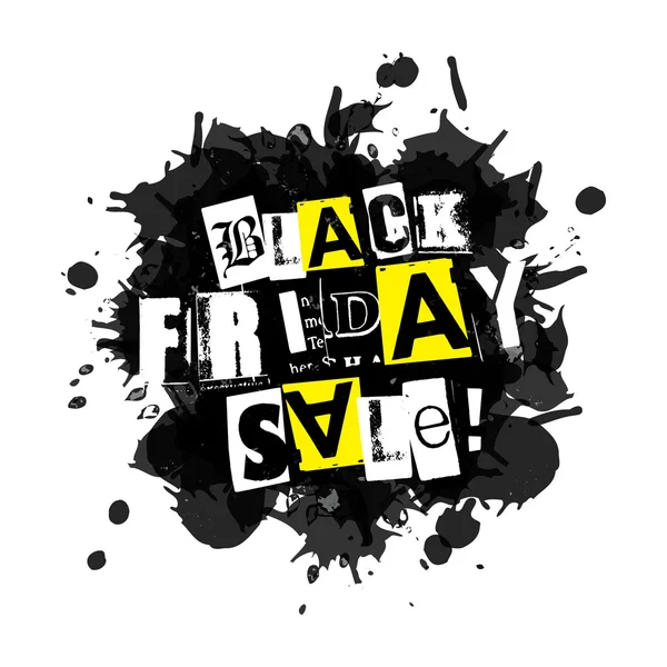 Black Friday koop vlek pictogram. Witte achtergrond. — Stockvector