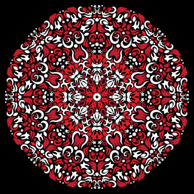 dairesel model kırmızı beyaz renk vektör