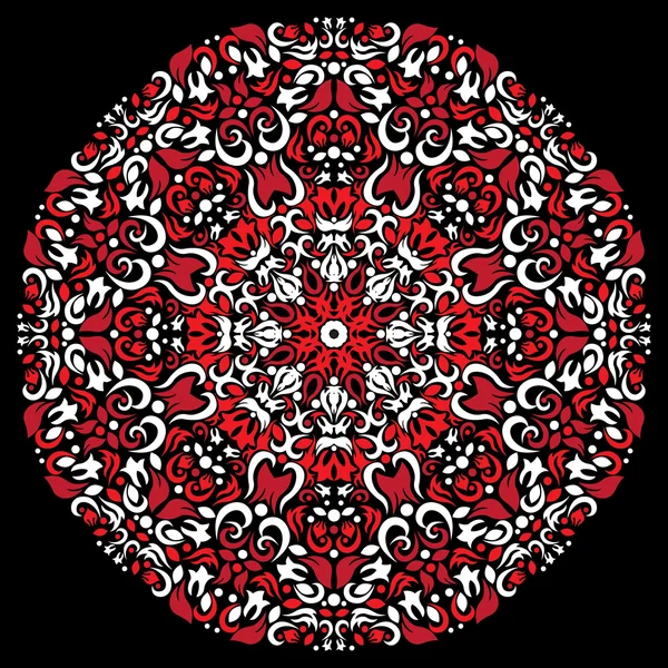 Motif circulaire rouge blanc vecteur de couleur — Image vectorielle