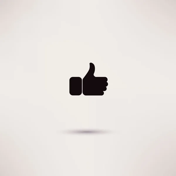 Thumbs up like modern icon, flat style. — Stock Vector