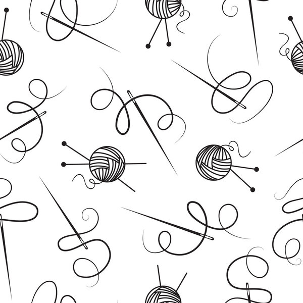 Needle thread balls of wool