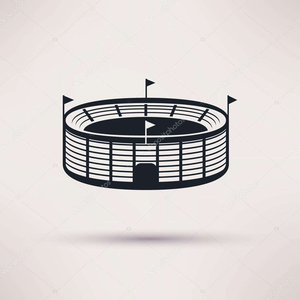 Sports stadium vector icons in a flat style