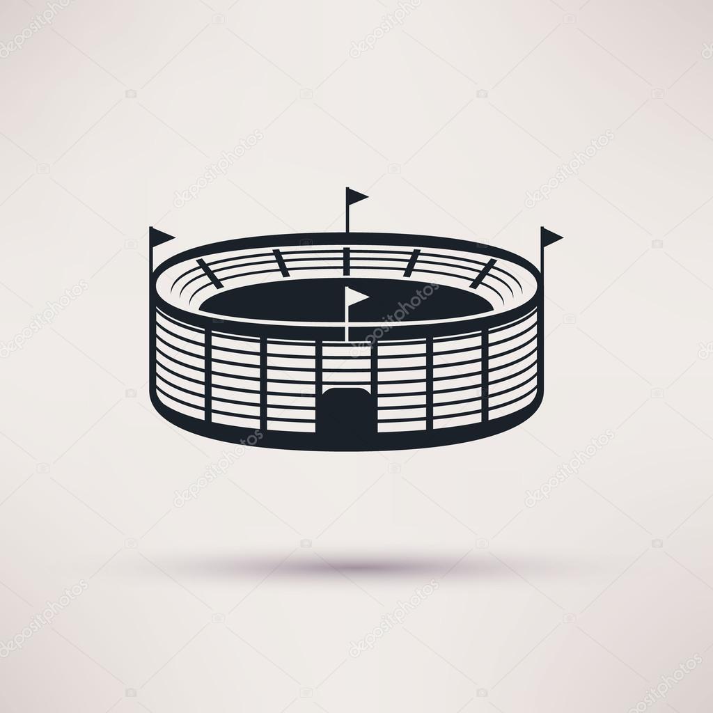 sports stadium vector icons in a flat style.