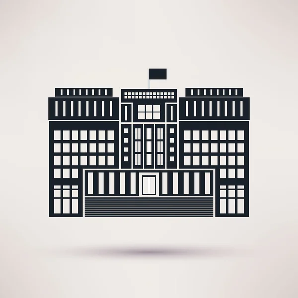 Gerechtsgebouw pictogram illustratie — Stockvector