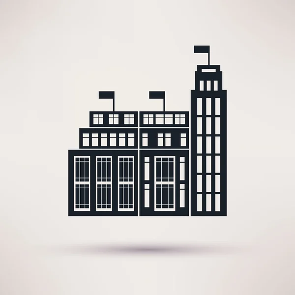 Edificio de aduanas icono — Vector de stock