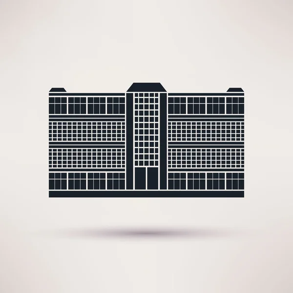 Centro de negocios. Icono en el estilo plano . — Vector de stock