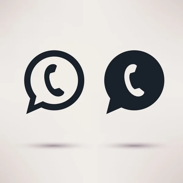 Dos iconos del teléfono vector ilustración estilo plano . — Vector de stock