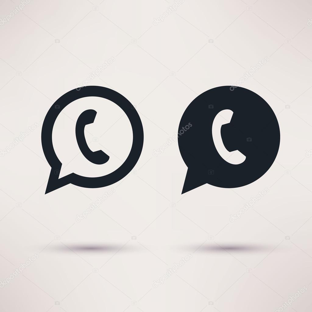 Two handset icons vector illustration flat style.