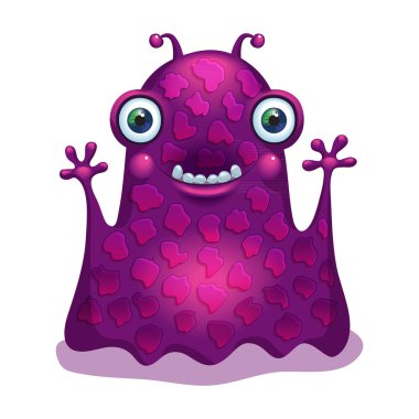 Parlak komik canavar yaratık.