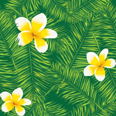 Dikişsiz desen palmiye yaprakları