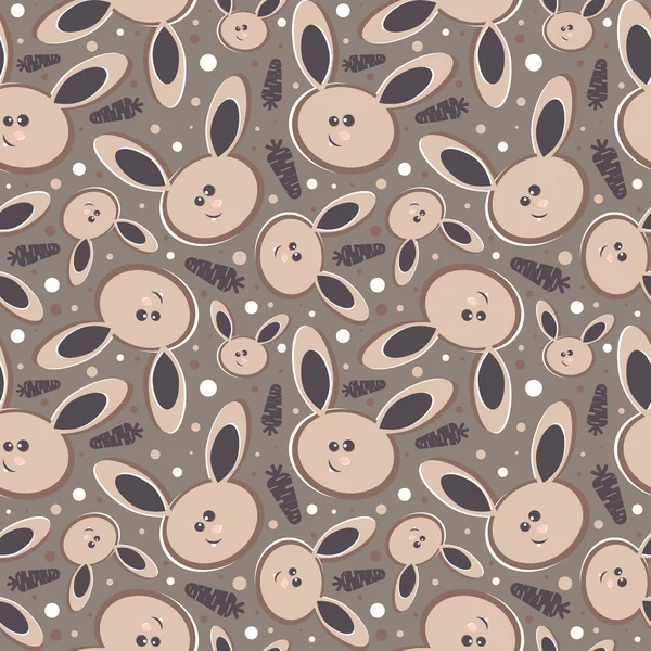 Rabbits seamless background. — Stock Vector