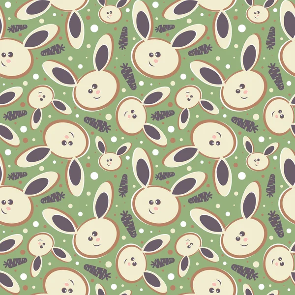 Rabbits  seamless background. — Stock Vector