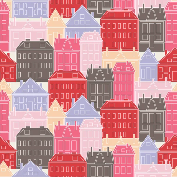 Houses seamless pattern