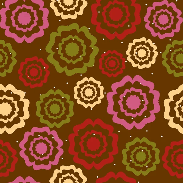 Vector abstracto fondo colorido con flores — Vector de stock