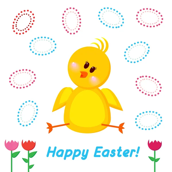 Veselé Velikonoce přání. Vektorové ilustrace — Stockový vektor