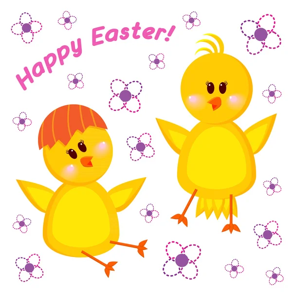 Tarjeta de felicitación feliz Pascua. Ilustración vectorial — Vector de stock