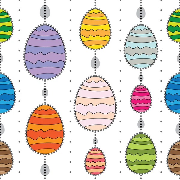 Happy easter fond de vacances mignon sans couture — Image vectorielle