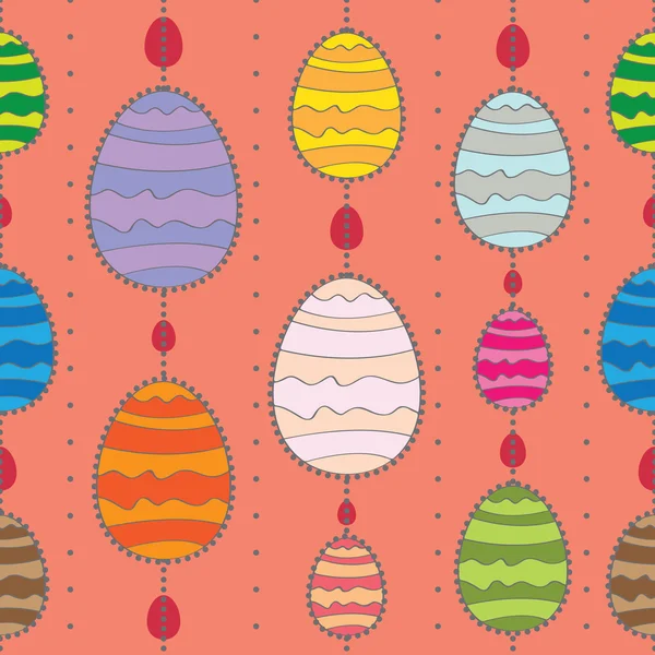 Feliz Pascua lindo fondo de vacaciones sin costuras — Archivo Imágenes Vectoriales