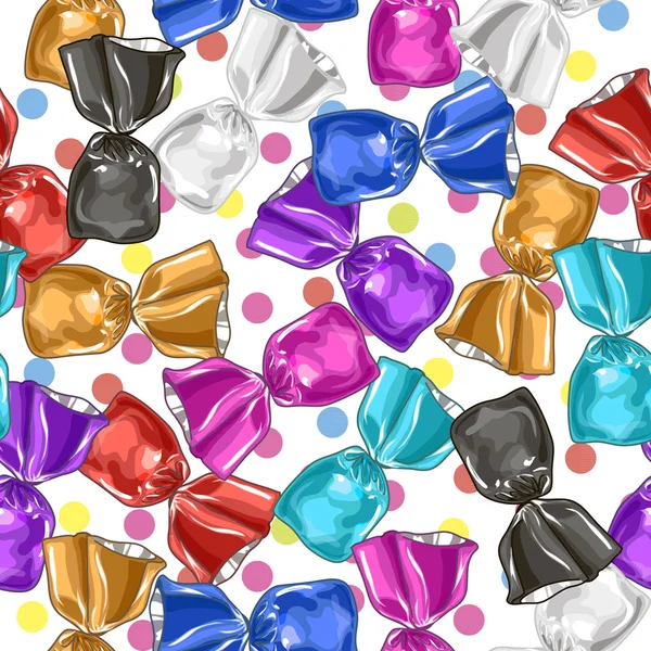 Bonbons motif sans couture . — Image vectorielle