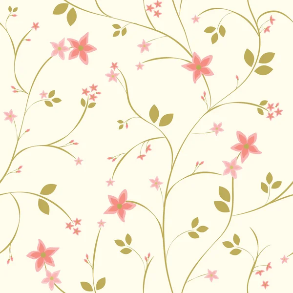 Fond floral sans couture . — Image vectorielle