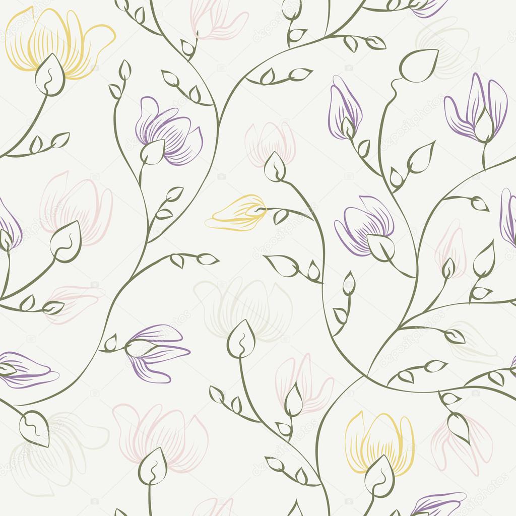 Floral print seamless background