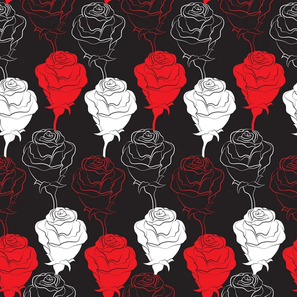 Fond sans couture avec des roses . — Image vectorielle