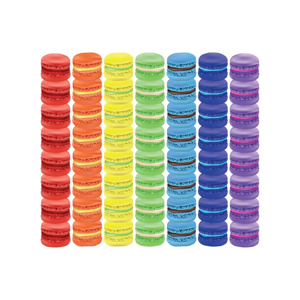 Rainbow av macaroons illustration — Stock vektor