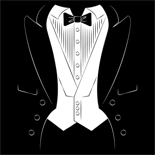 Herrenmantel mit Hemd und Krawatte. — Stockvektor