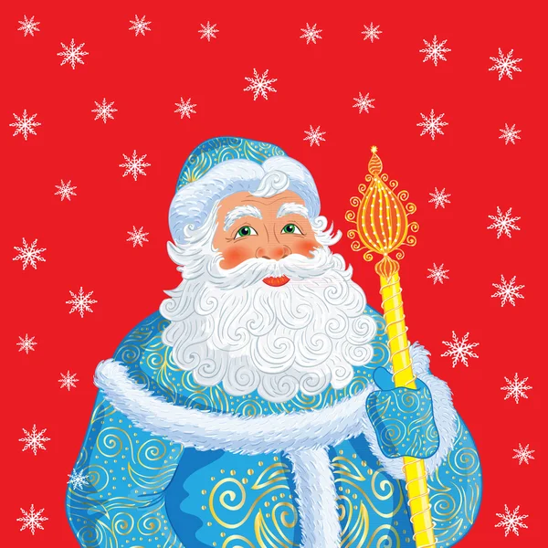 Russian New Year Father Frost. — Stock Vector