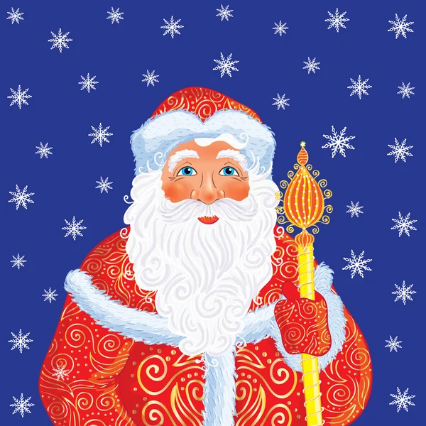 Russian Christmas and New Year Father Frost. — Stock Vector