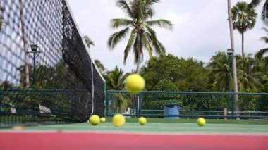 Tenis Kulübü ve Tenis Kortu tropik topları ile