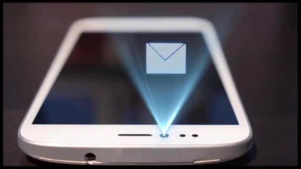 Fütüristik Hologramic teknoloji — Stok video