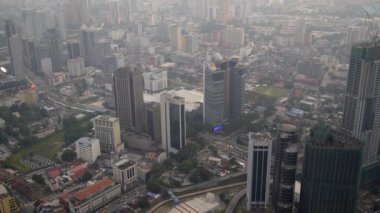 Kuala Lumpur Şehir havadan görünümü