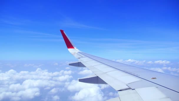 Avião voando no céu azul — Vídeo de Stock