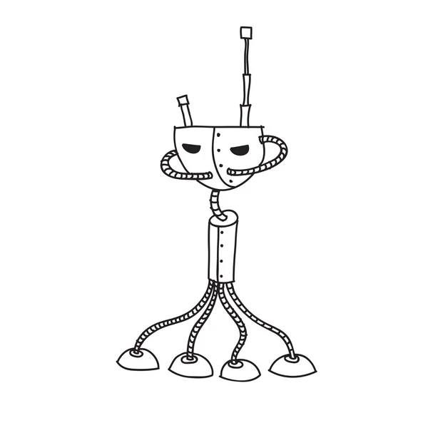 Retro tecknade robot — Stock vektor