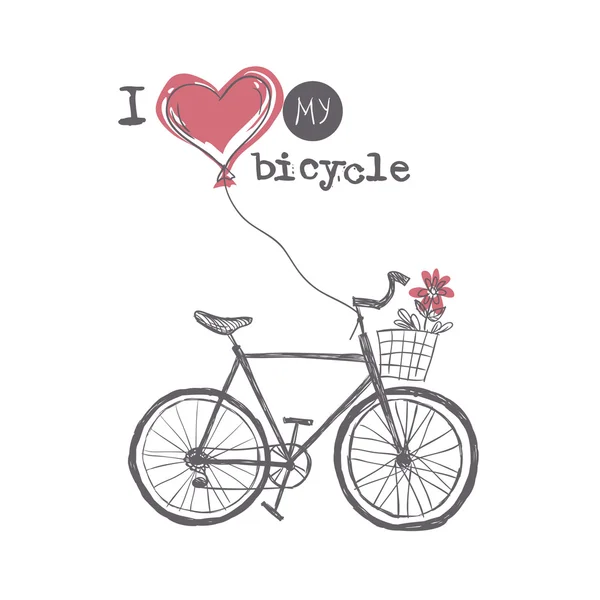 私の自転車を愛する ストックベクター