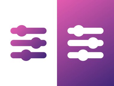 Marka ve şirket için logo tasarımını gradyan tarzda ayarla.