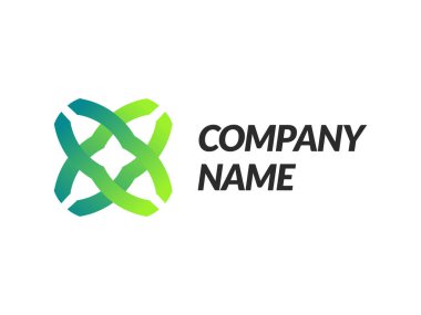 Marka ve şirket için gradyan biçimli şirket logosu.