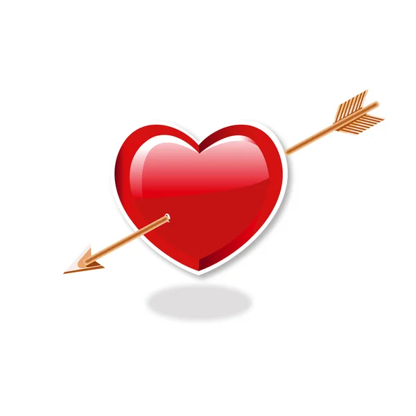 Hjärta och pilen — Stock vektor